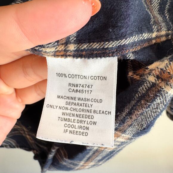 Redhead Blue + Brown Plaid Ultimate Flannel Shirt - Large - Picture 4 of 7